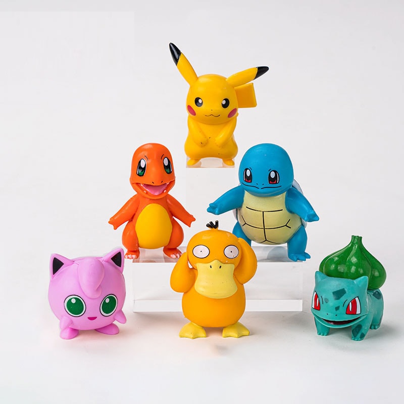 Pokemon Collectible Anime Figures Pikachu, Charmander, Bulbasaur, Squirtle, Jigglypuff & More Kawaii Toys for Kids