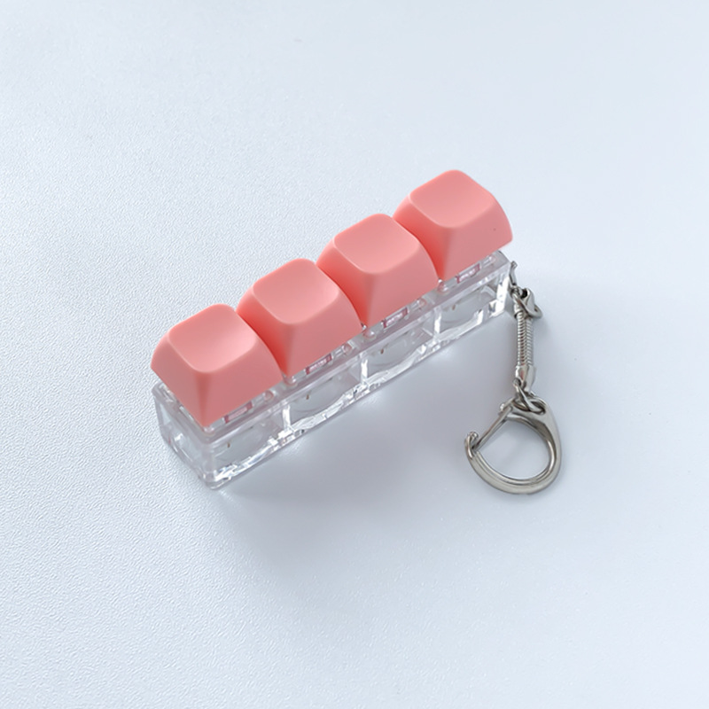 DIY Clicker Keycap Keychain Stress Relief Toy For Kids Adults 7