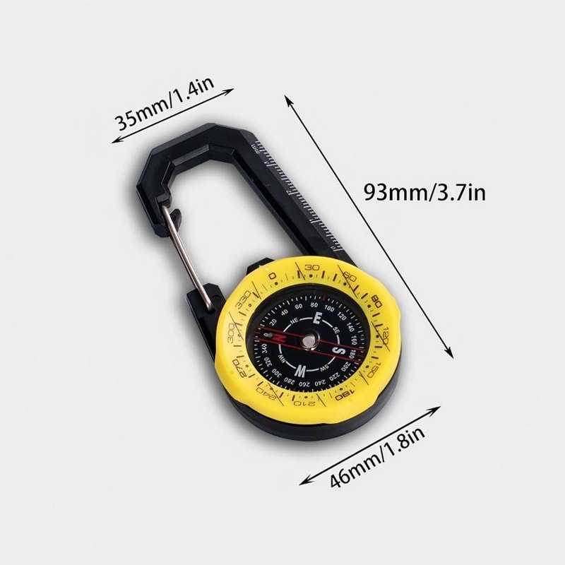 High-Precision Waterproof Luminous Compass Portable Directional Guide for Hiking and Camping Durable ABS Material