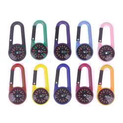 outdoor mini compass carabiner keychain quick release buckle for hiking, camping, and mountaineering