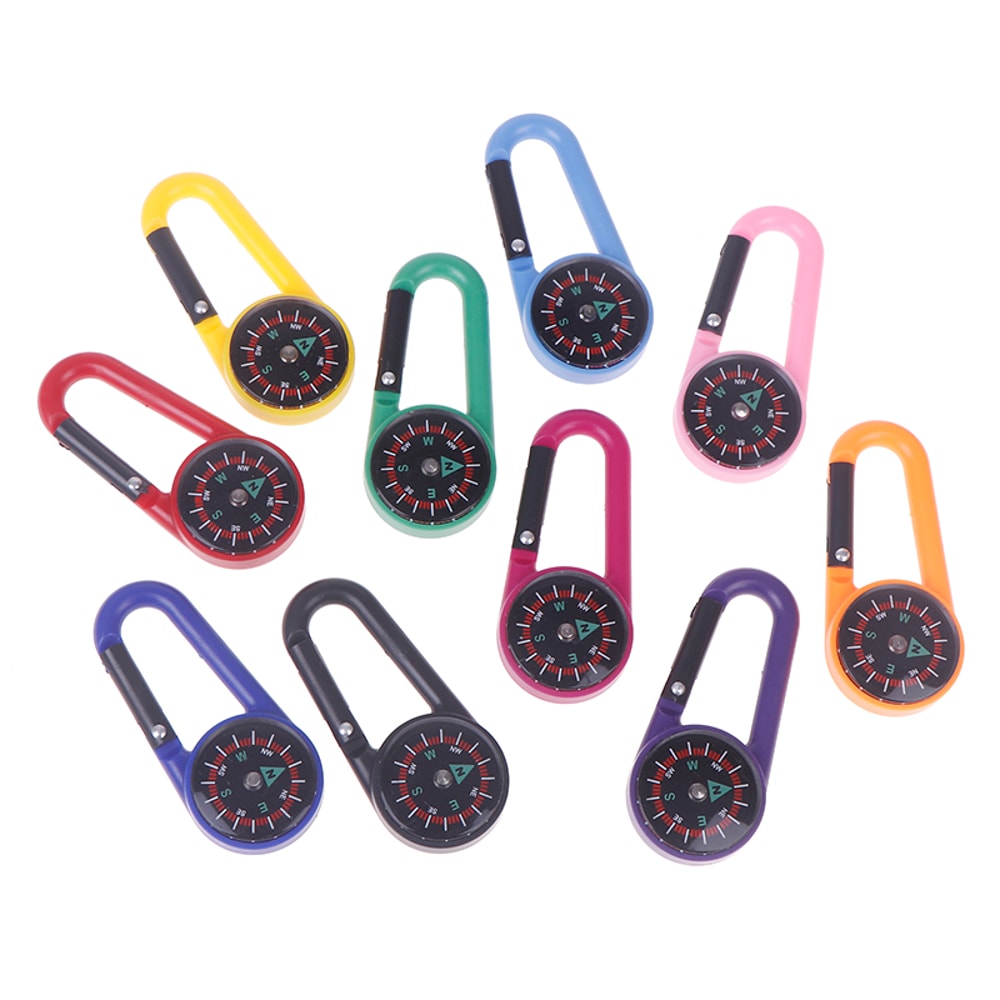 Outdoor Mini Compass Carabiner Keychain Quick Release Buckle For Hiking Camping And Mountaineering 3