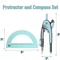 Precision Drawing Compass and Protractor Set for Art, Math & Geometry Projects