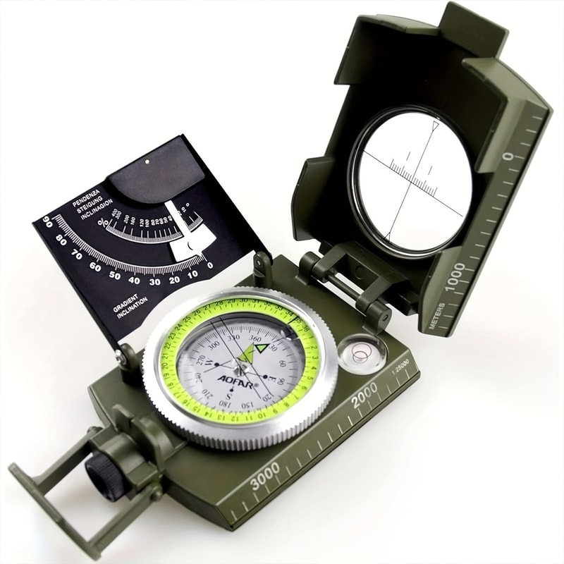 Outdoor Portable Compass High-Precision Navigation Tool for Hiking, Camping, and Survival