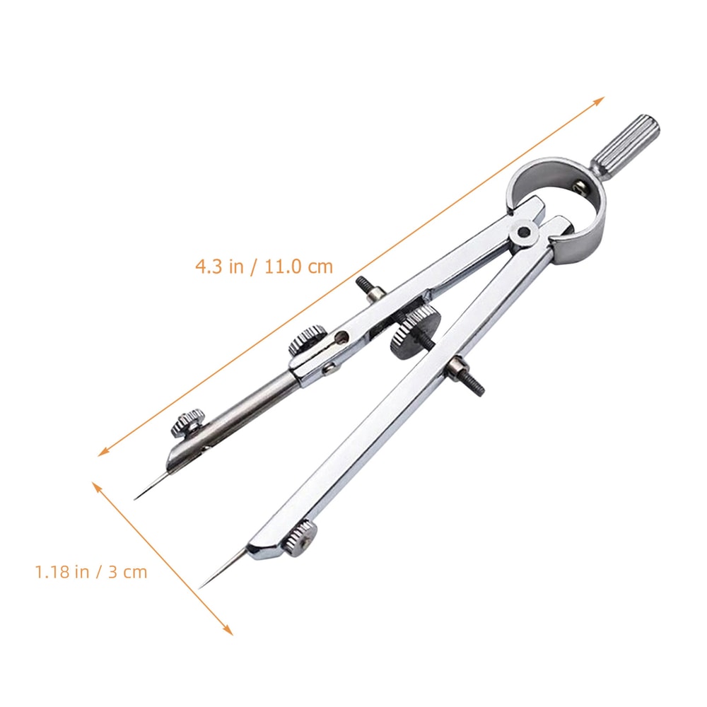 Metal Spring Compass Portable and Compact Drawing Tool for School, Office, and Drafting