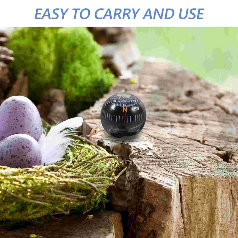 Durable Mini Car & Motorcycle Dashboard Compass Watch for Kids | Black Spherical Guide Ball | Ideal for Automotive