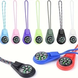 waterproof mini survival compass multifunctional portable lanyard compass, keepsake plastic pocket compass bag