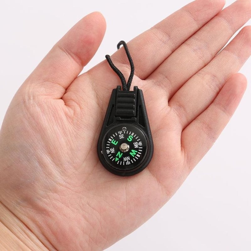 Waterproof Mini Survival Compass Multifunctional Portable Lanyard Compass, Keepsake Plastic Pocket Compass Bag