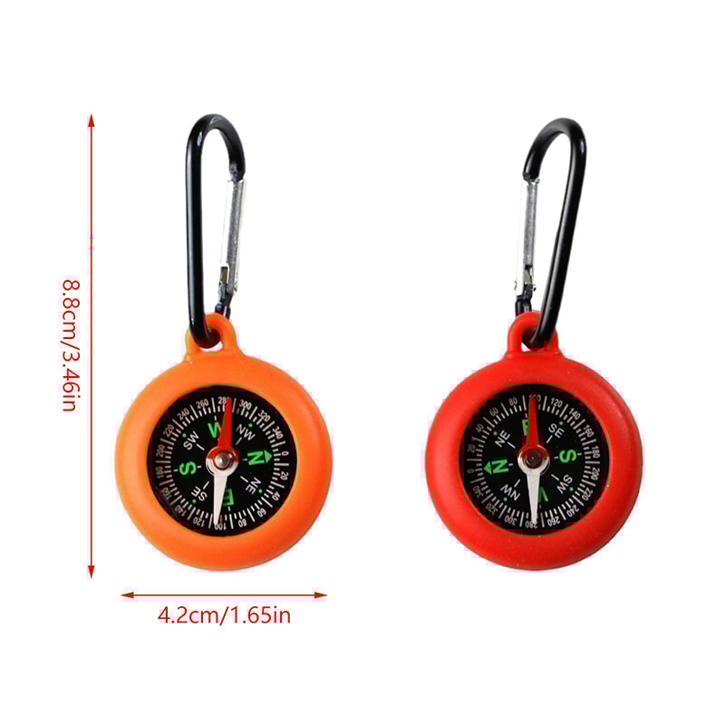 Survival Compass With Carabiner Clip Silicone Field Compass For Camping Outdoor Adventures 5