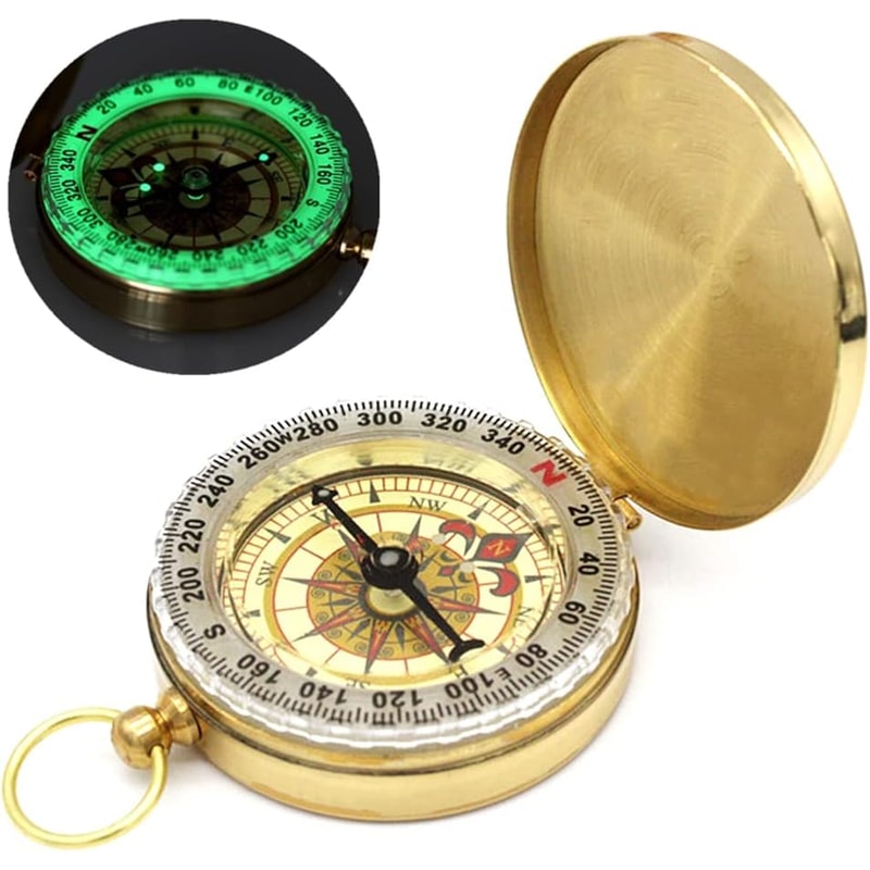 GlowintheDark Waterproof Camping Survival Compass Perfect Outdoor Navigation Tool For Hiking And H 0