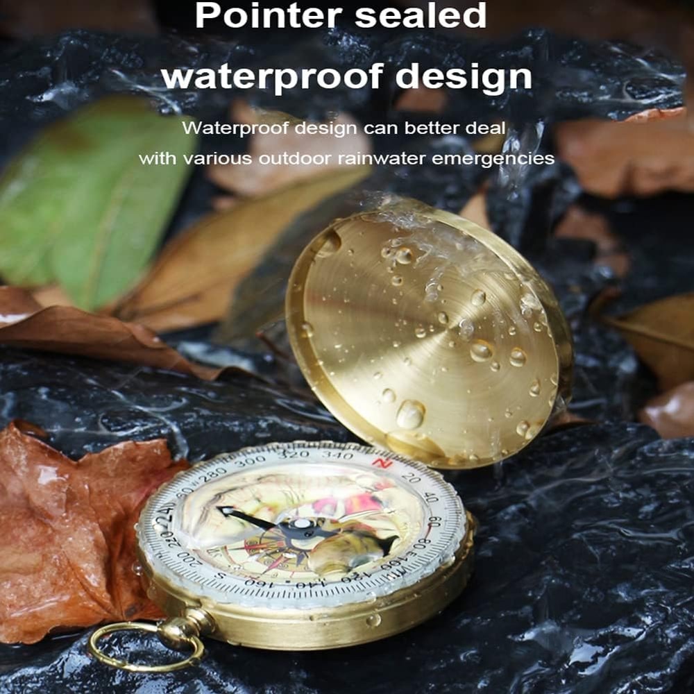 GlowintheDark Waterproof Camping Survival Compass Perfect Outdoor Navigation Tool For Hiking And H 3