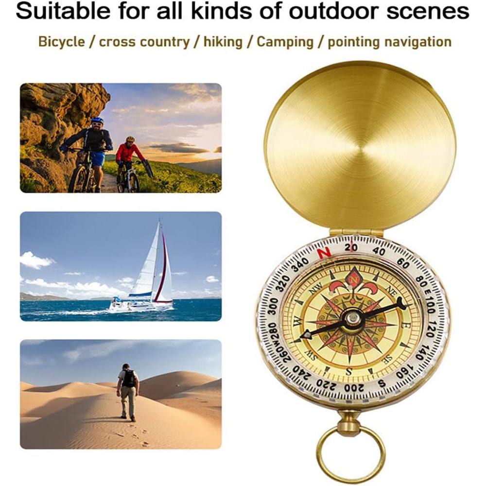 GlowintheDark Waterproof Camping Survival Compass Perfect Outdoor Navigation Tool For Hiking And H 5