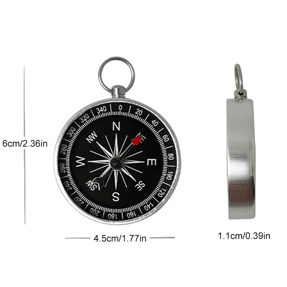 Outdoor Survival Compass Premium Aluminum Alloy Compass for Hiking, Camping, and Outdoor Navigation