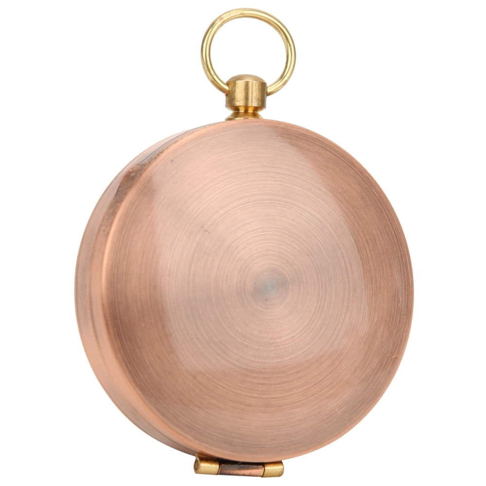 Vintage Copper Pocket Watch Compass Outdoor Hiking Camping Essential 1