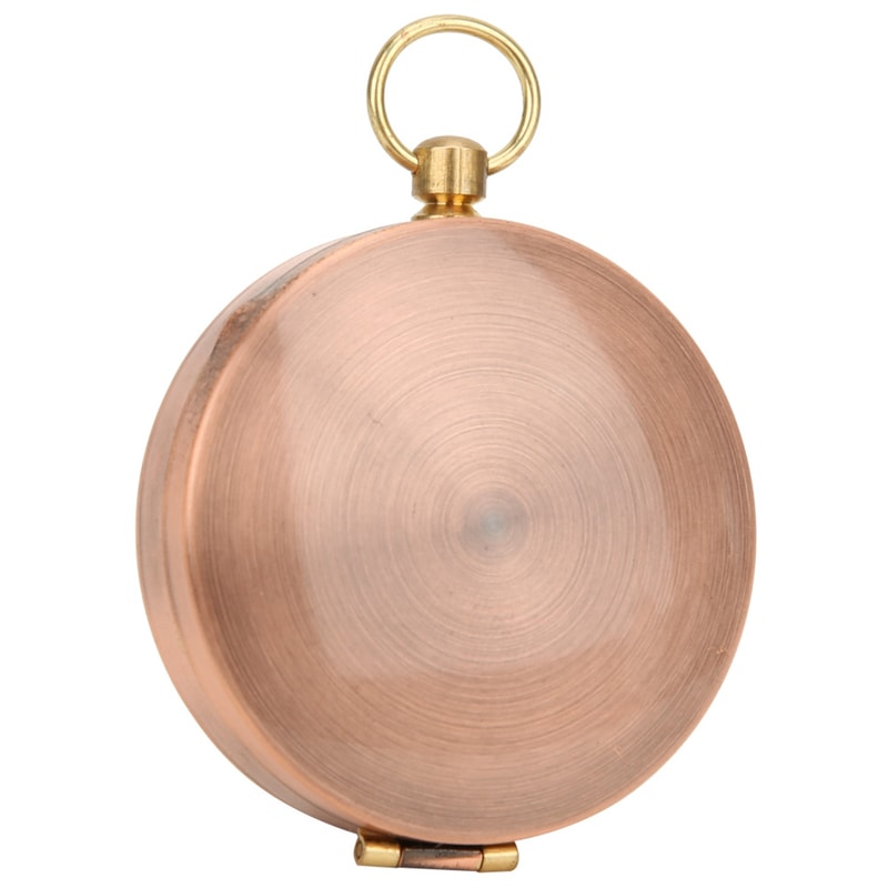 Vintage Copper Pocket Watch Compass Outdoor Hiking Camping Essential 1