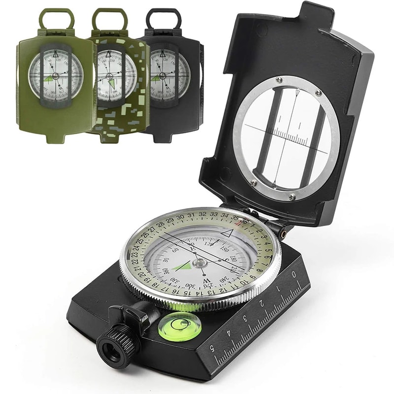 Tactical Survival Compass High Precision Metal Sight Compass With Luminous Dial For Outdoor Hiking 0