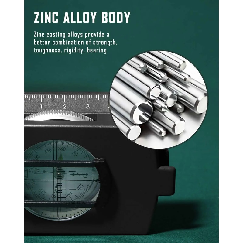 Tactical Survival Compass High Precision Metal Sight Compass With Luminous Dial For Outdoor Hiking 1