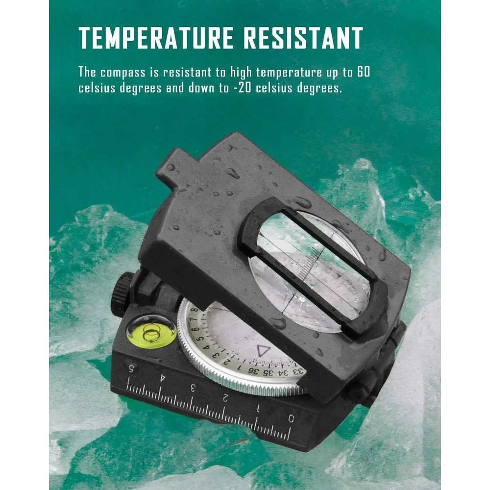 Tactical Survival Compass High Precision Metal Sight Compass With Luminous Dial For Outdoor Hiking 2