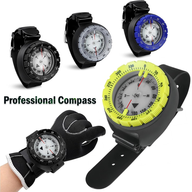 Digital Underwater Diving Compass Waterproof Scuba Navigator with Luminous Display for Swimming & Diving