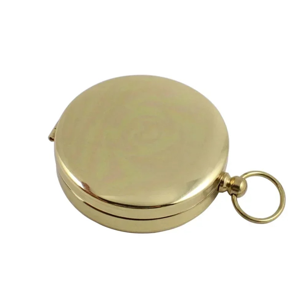 Portable Brass Compass with Noctilucent Display Perfect for Outdoor Adventures
