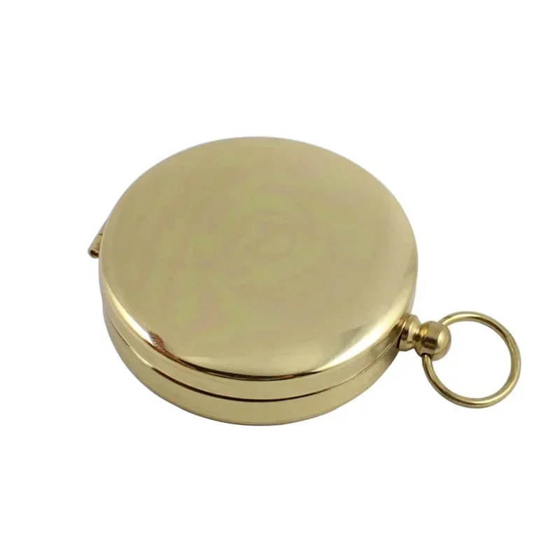 Portable Brass Compass with Noctilucent Display Perfect for Outdoor Adventures