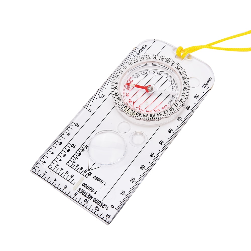 Magnifying Compass for Hiking, Camping, and Orienteering Precision Map Reading Tool