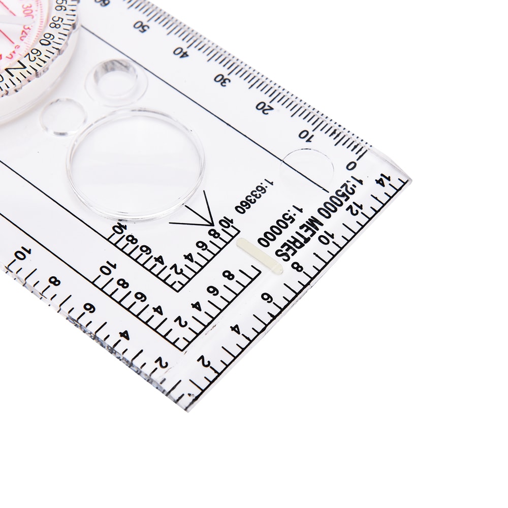 Magnifying Compass for Hiking, Camping, and Orienteering Precision Map Reading Tool