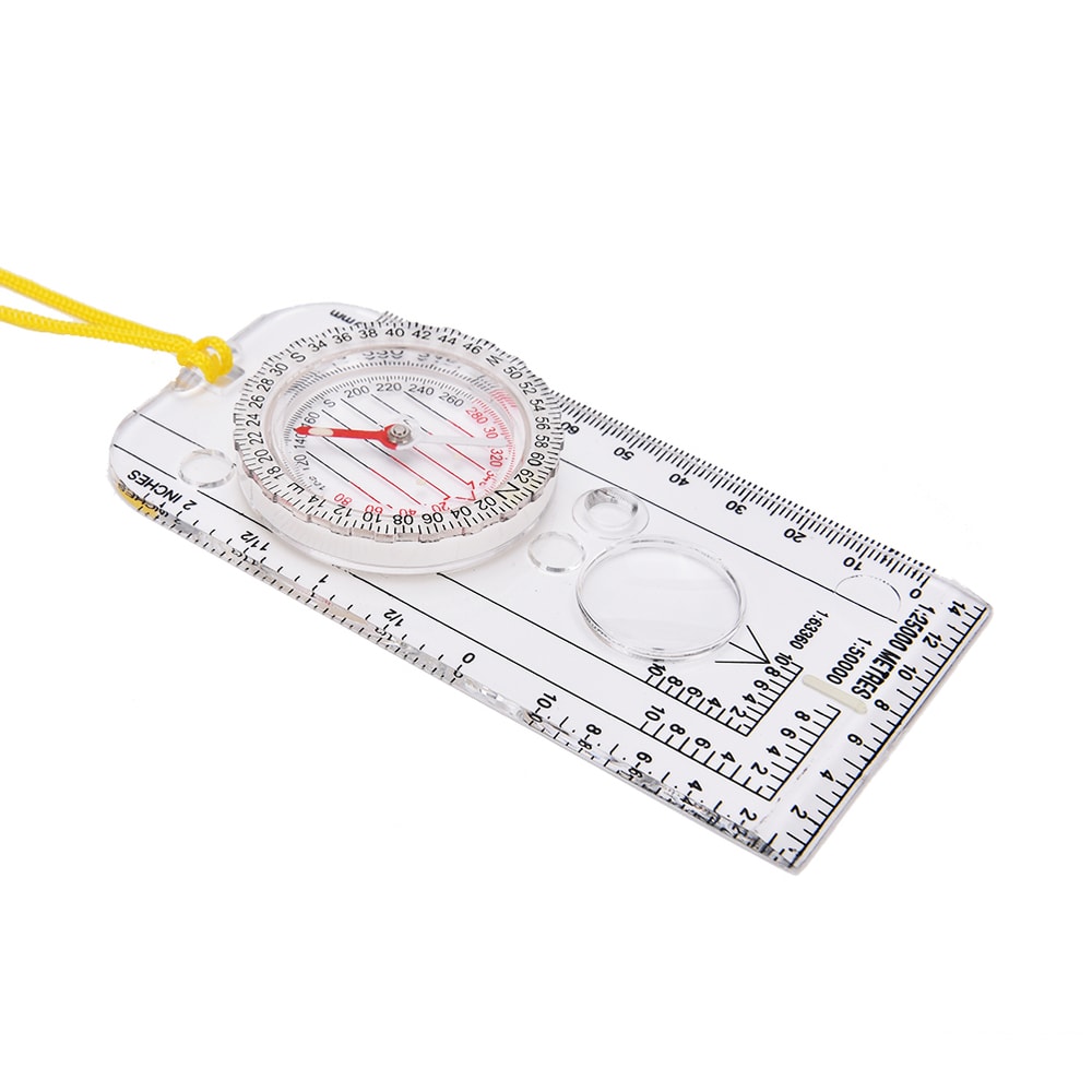 Magnifying Compass for Hiking, Camping, and Orienteering Precision Map Reading Tool