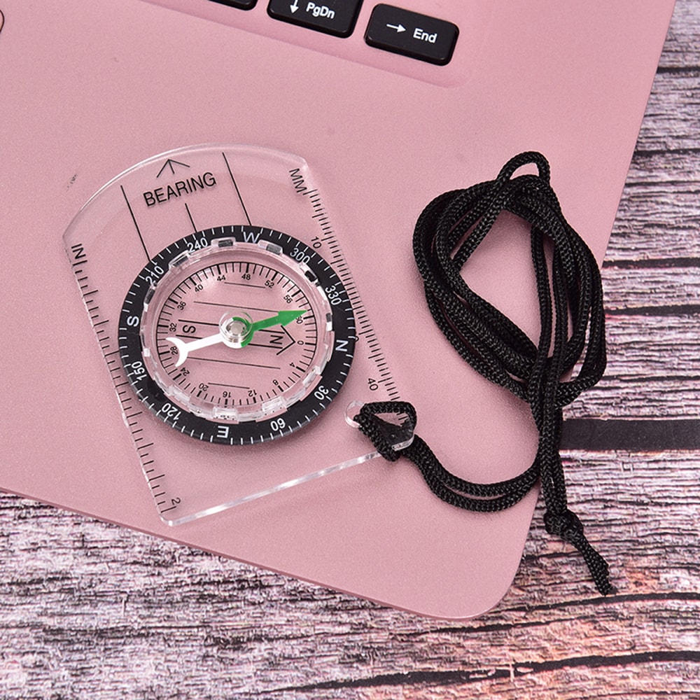 Outdoor Hiking Compass & Map Scale Ruler Multifunctional Camping Tool