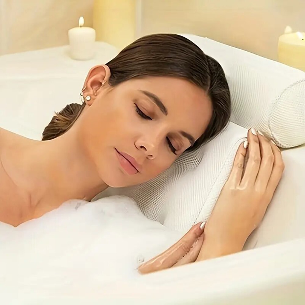 Luxury Spa Bathtub Pillow for Neck & Back Support – Best Anti-Slip Comfort for Relaxing Soaks & Pain Relief