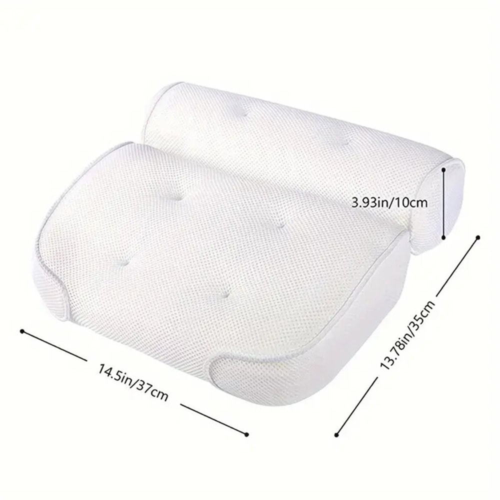 Luxury Spa Bathtub Pillow for Neck & Back Support – Best Anti-Slip Comfort for Relaxing Soaks & Pain Relief