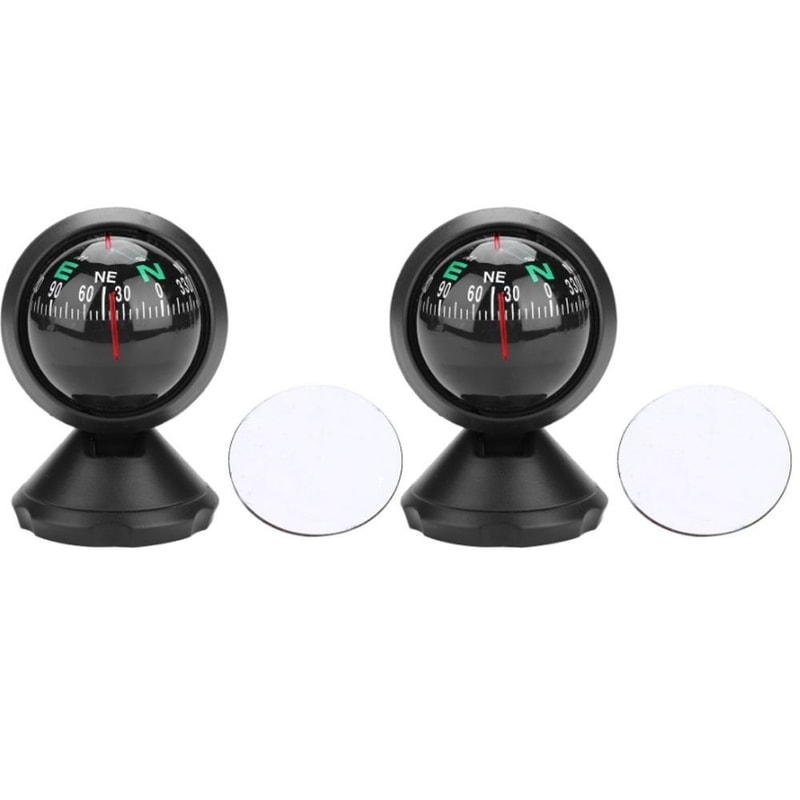 Durable ABS Car Compass Ball for Dash Mount | Easy-to-Install Adjustable Boat Navigation Compass