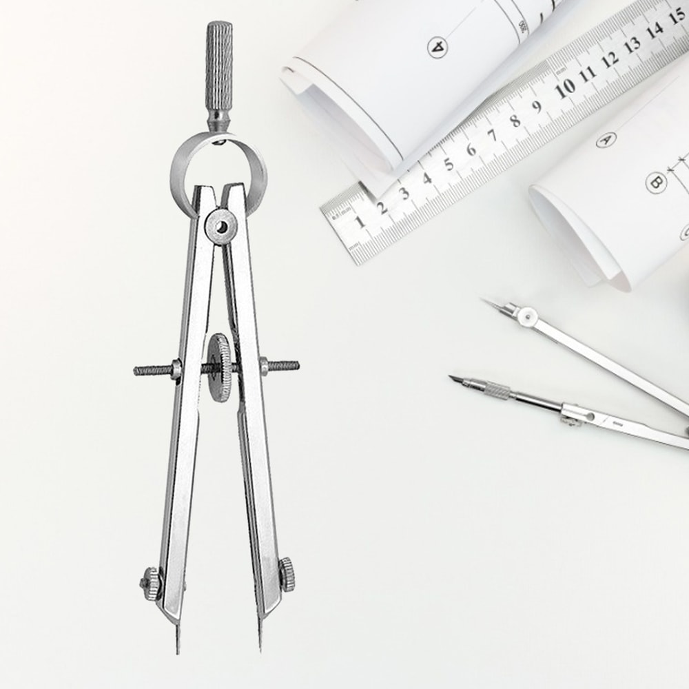 High Precision Metal Compass Drawing Tool Accurate Spring Caliper Spacer Gauge for Chart Planning