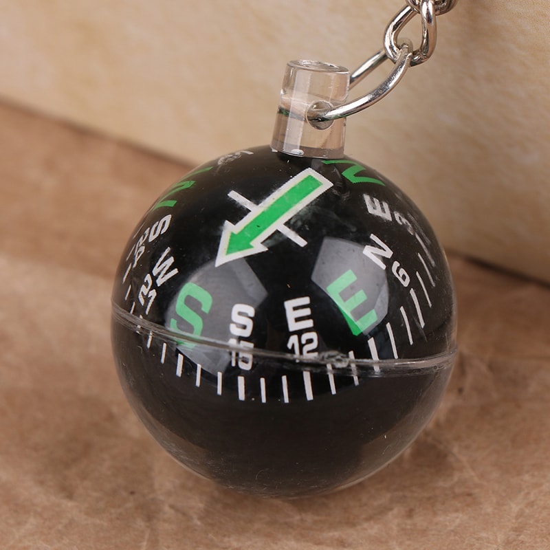 Portable Lightweight Emergency Compass Keychain Tool Perfect for Outdoor Survival
