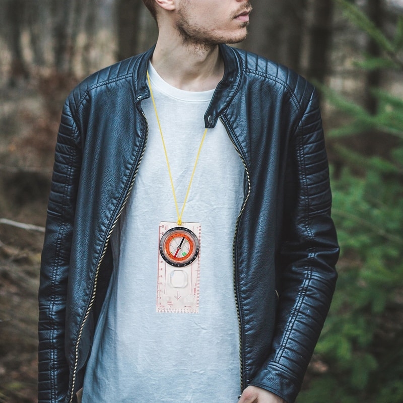 All-in-One Survival Compass with Measuring Scale, Direction Finder, and Inclinometer for Hiking, Climbing, and Field