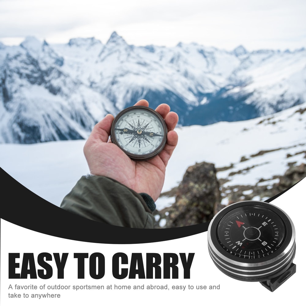 Portable Professional Camping Compass Small, Multifunctional Metal Compass for Navigation & Hiking