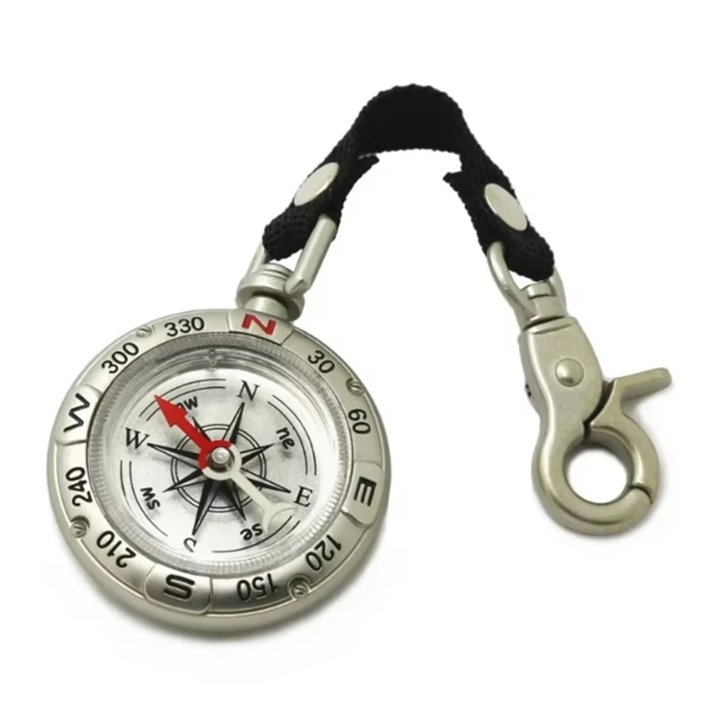 Mini Compass with Lanyard Keychain Compact Survival Tool for Outdoor Adventures