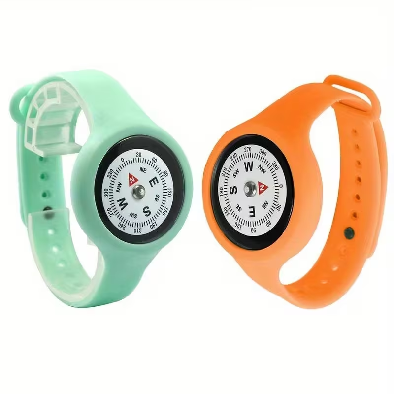 Wearable Wrist Compass For Hiking Travel Precision Fluid Damping Navigation Tool For Kids Adults 0