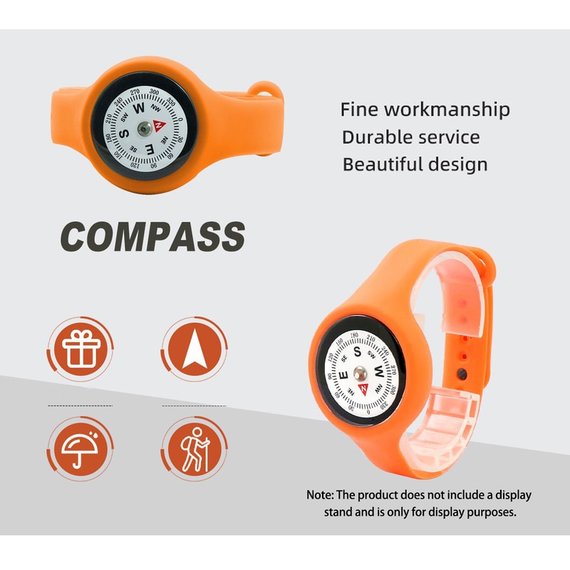 Wearable Wrist Compass For Hiking Travel Precision Fluid Damping Navigation Tool For Kids Adults 1