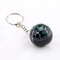 Compact Ball Keychain Compass Black Liquid Filled Keychain for Travel Navigation
