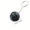 Compact Ball Keychain Compass Black Liquid Filled Keychain for Travel Navigation