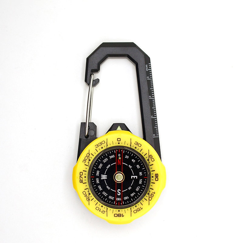 Waterproof Carabiner Compass – Portable Outdoor Guide for Hiking and Camping