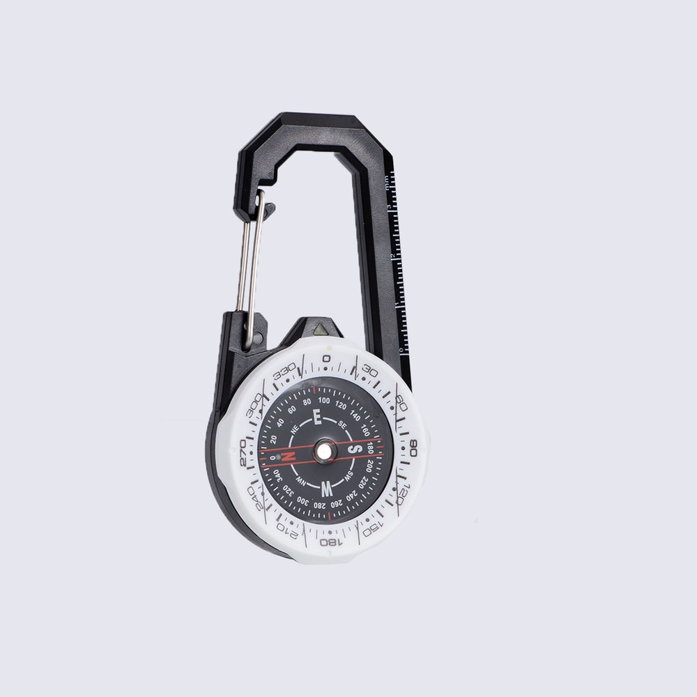 Waterproof Carabiner Compass – Portable Outdoor Guide for Hiking and Camping