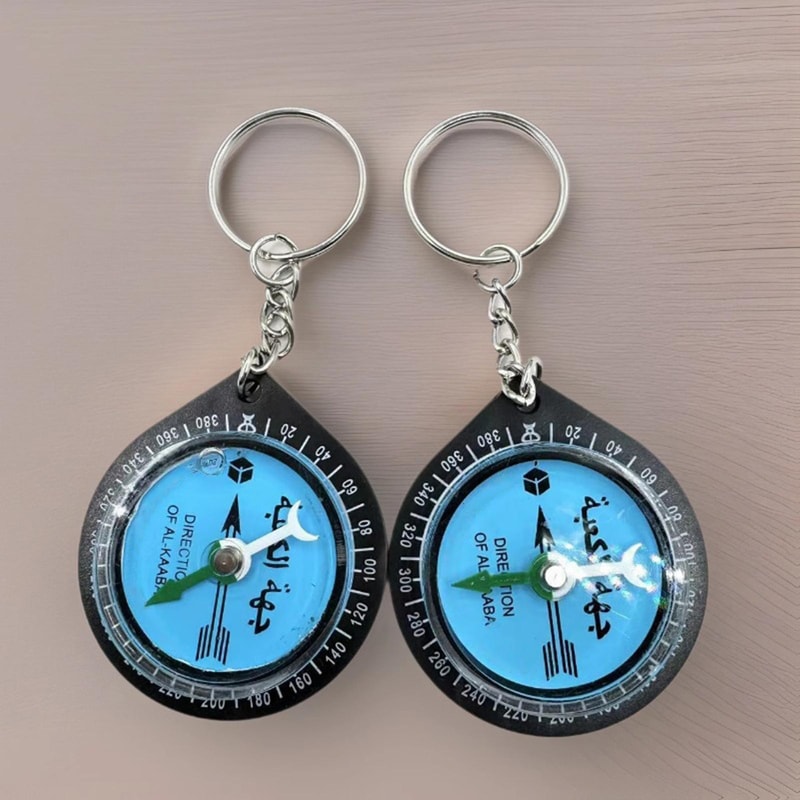 Camping Prayer Compass Keychain Portable Directional Keychain For Outdoor Adventures Eid Celebrat 4