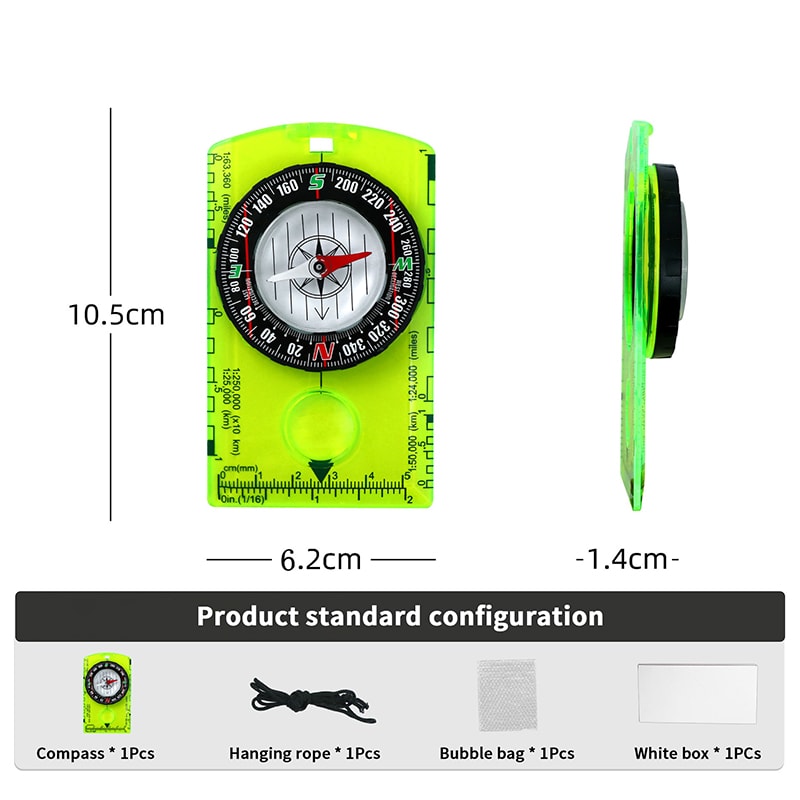 Waterproof Orienteering Compass for Hiking, Navigation, and Survival