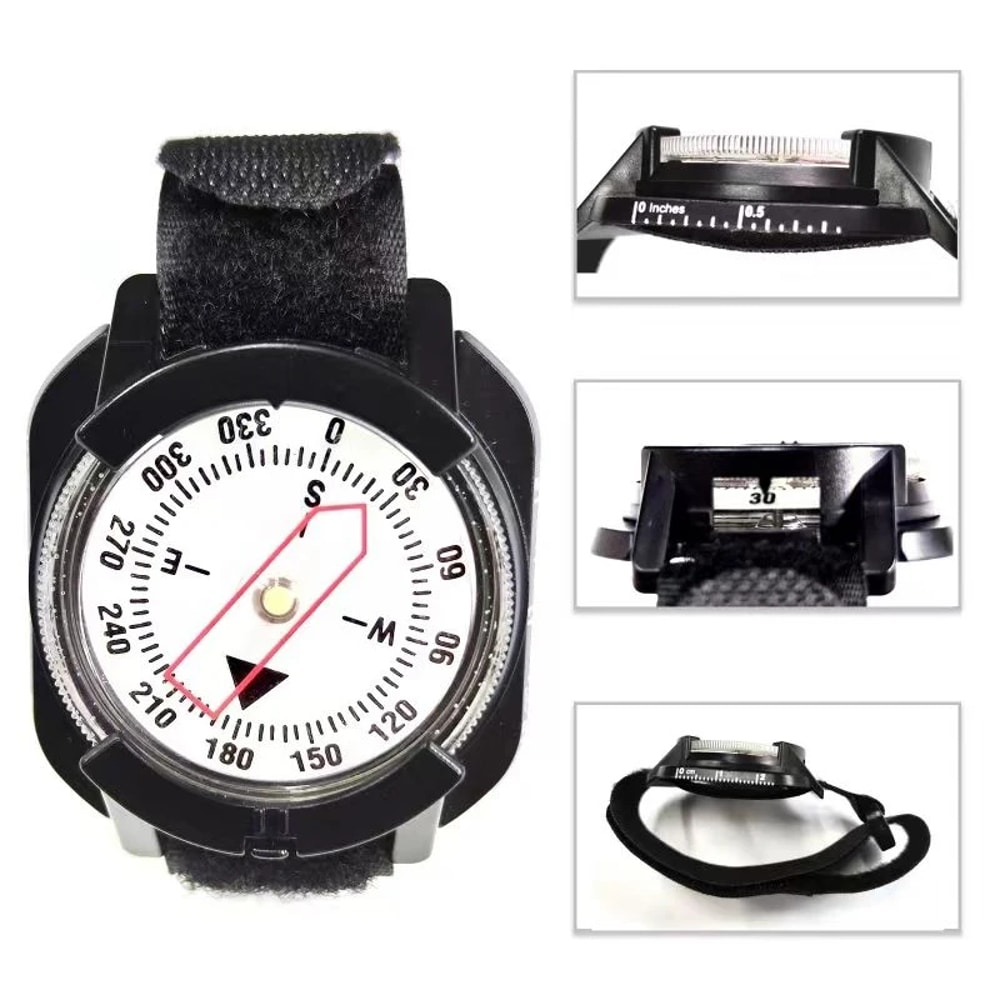 Ultra-Portable Diving Compass with Luminous Dial and Wrist Strap Ideal for Scuba Diving and Travel Navigation