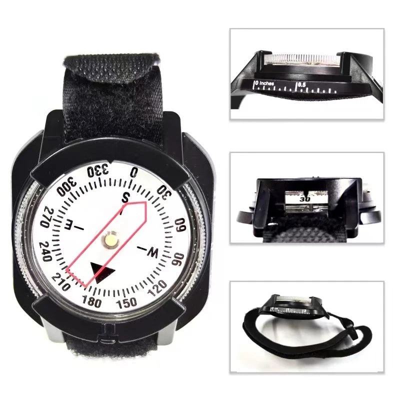 Ultra-Portable Diving Compass with Luminous Dial and Wrist Strap Ideal for Scuba Diving and Travel Navigation
