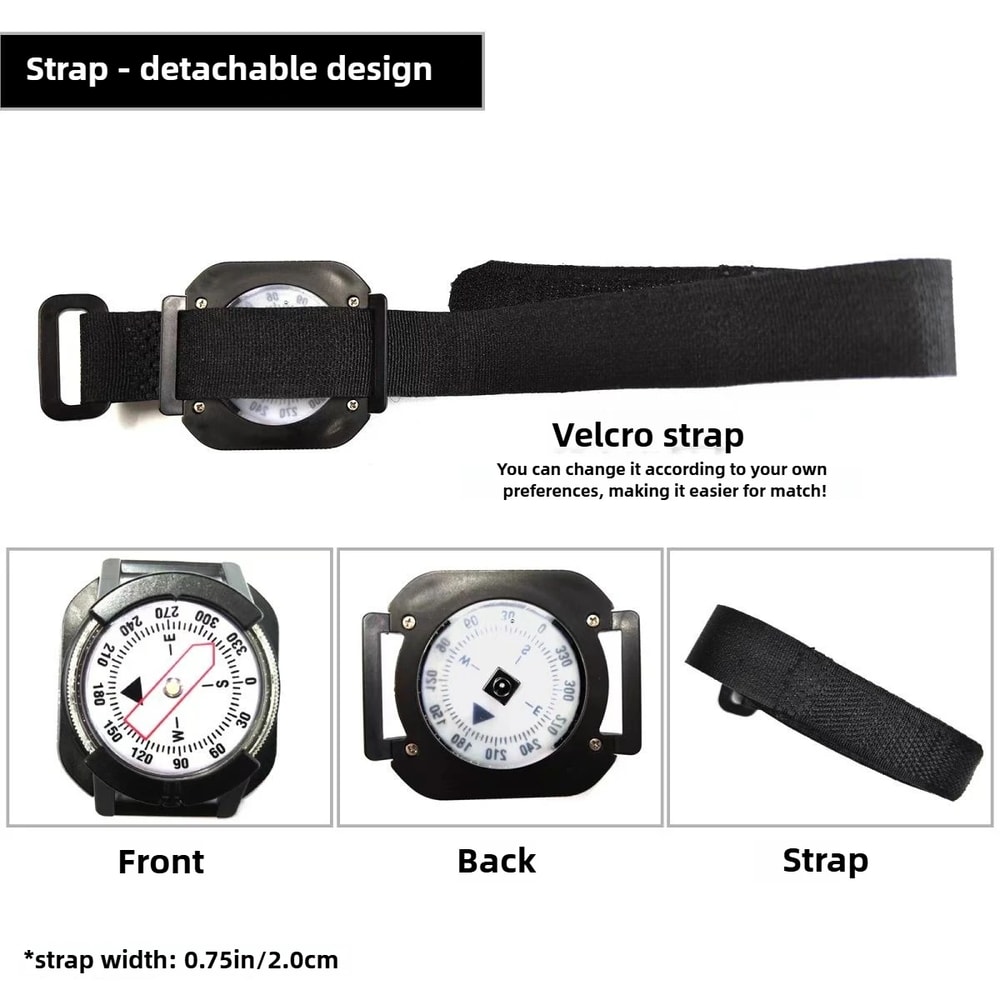 Ultra-Portable Diving Compass with Luminous Dial and Wrist Strap Ideal for Scuba Diving and Travel Navigation