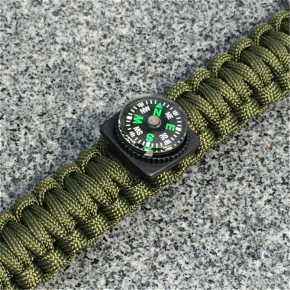 Paracord Survival Compass Clip for Watch Band Outdoor Wrist Compass Gear