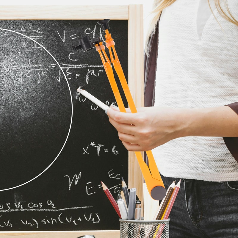 Large teaching compass for whiteboard, classroom circle drawing tool, adjustable math drafting compass