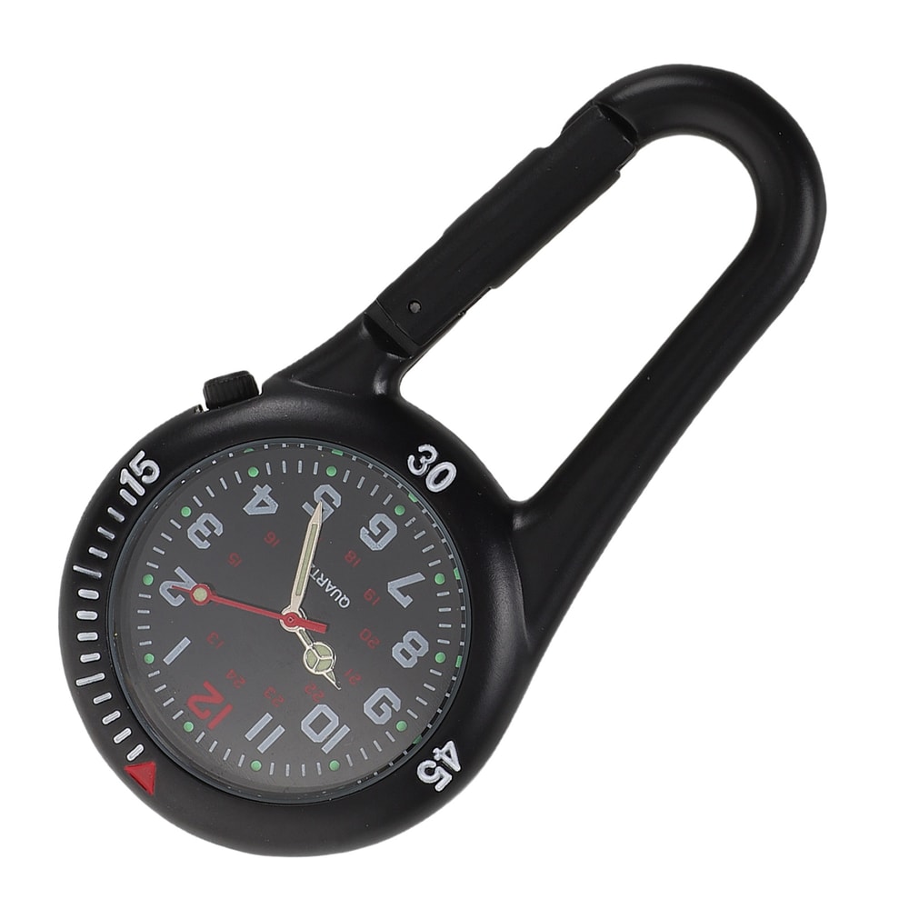 Outdoor Clip On Compass Watch Luminous Hiking Carabiner Survival Gear 0